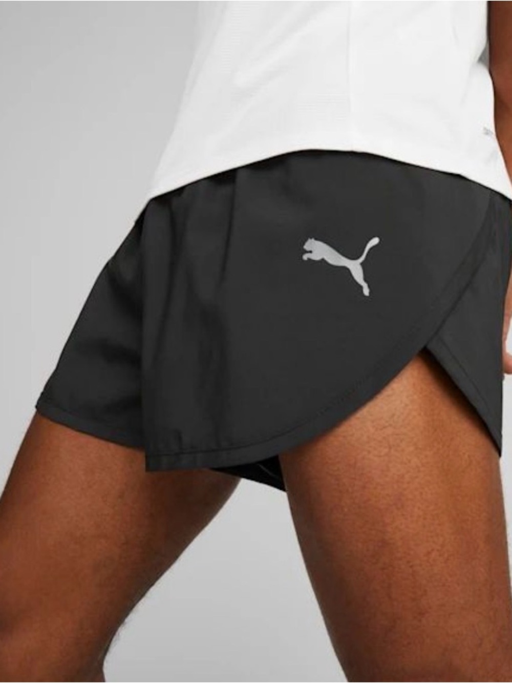 PUMA Men's Black run favorite split Short XXL